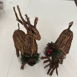 Pair of Reindeer Christmas Decor